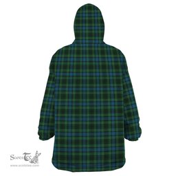 Scottish O'Donohue Clan Tartan Snuggie Hoodie Plaid Wearable Blanket Hoodie