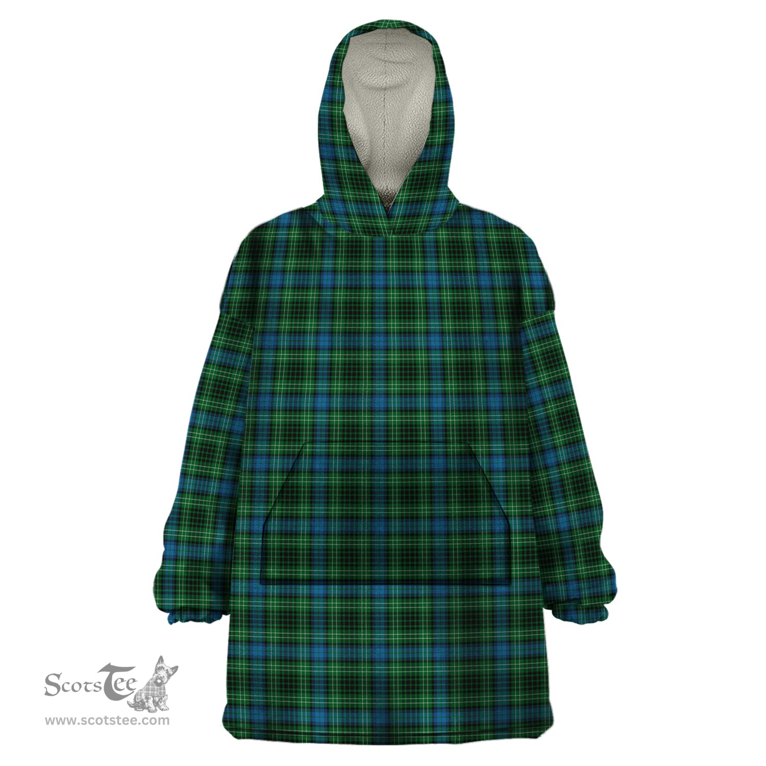 Scottish O'Donohue Clan Tartan Snuggie Hoodie Plaid Wearable Blanket Hoodie