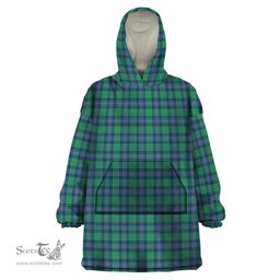 Scottish Shaw Ancient Clan Tartan Snuggie Hoodie Plaid Wearable Blanket Hoodie