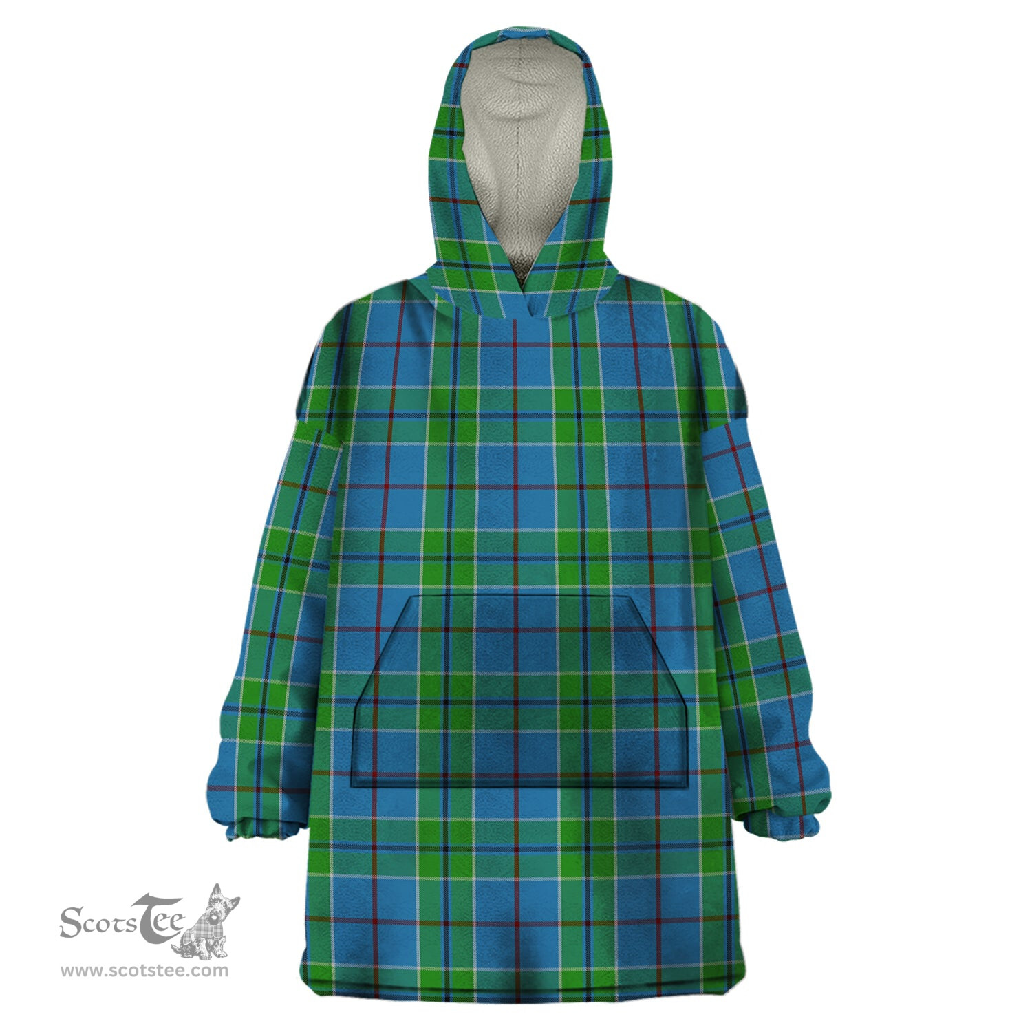 Scottish Vance Clan Tartan Snuggie Hoodie Plaid Wearable Blanket Hoodie