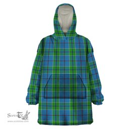 Scottish Vance Clan Tartan Snuggie Hoodie Plaid Wearable Blanket Hoodie