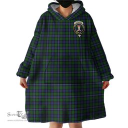 Scottish Robertson Hunting Clan Family Crest Tartan Snuggie Hoodie Plaid Wearable Blanket Hoodie