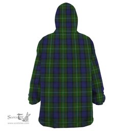 Scottish Mulcahy Clan Tartan Snuggie Hoodie Plaid Wearable Blanket Hoodie