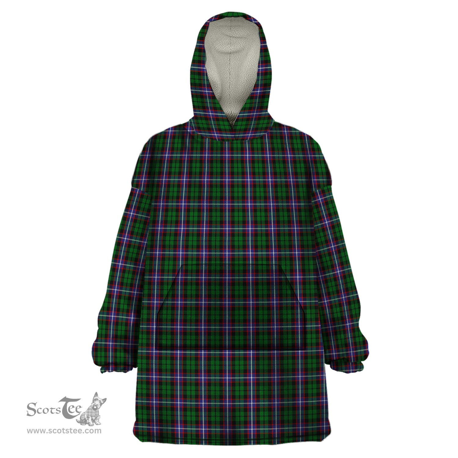 Scottish Russell Clan Tartan Snuggie Hoodie Plaid Wearable Blanket Hoodie