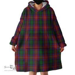 Scottish Rattray of Lude Clan Tartan Snuggie Hoodie Plaid Wearable Blanket Hoodie