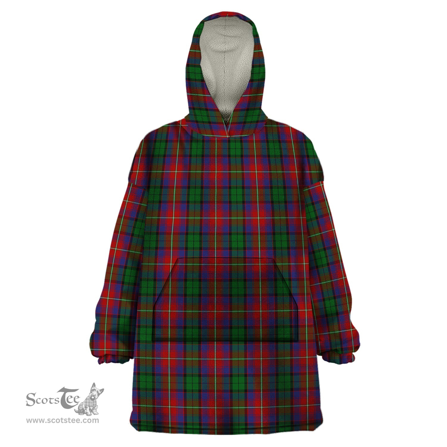 Scottish Rattray of Lude Clan Tartan Snuggie Hoodie Plaid Wearable Blanket Hoodie