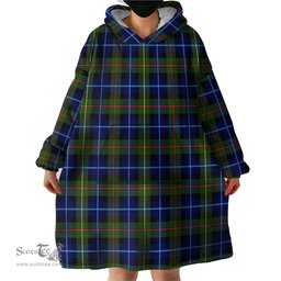 Scottish Smith Modern Clan Tartan Snuggie Hoodie Plaid Wearable Blanket Hoodie