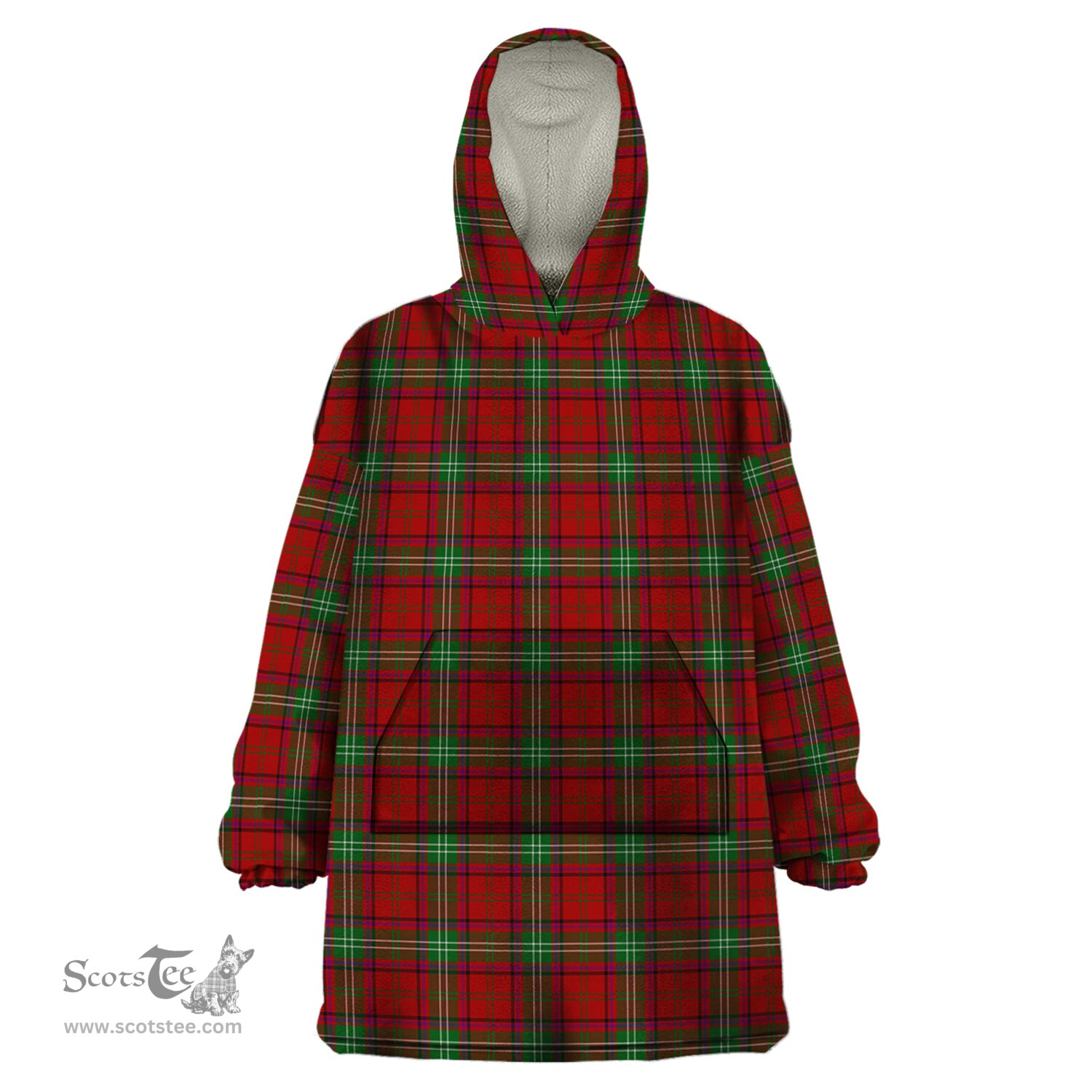 Scottish Seton Clan Tartan Snuggie Hoodie Plaid Wearable Blanket Hoodie