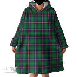 Scottish Young Modern Clan Tartan Snuggie Hoodie Plaid Wearable Blanket Hoodie