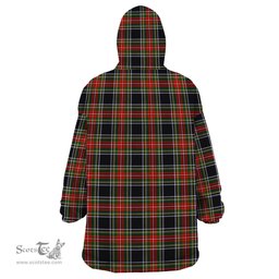 Scottish Stewart Black Clan Tartan Snuggie Hoodie Plaid Wearable Blanket Hoodie