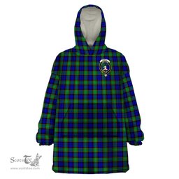 Scottish Sempill Modern Clan Family Crest Tartan Snuggie Hoodie Plaid Wearable Blanket Hoodie