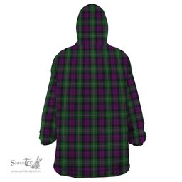 Scottish Wilson Clan Tartan Snuggie Hoodie Plaid Wearable Blanket Hoodie