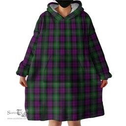 Scottish Wilson Clan Tartan Snuggie Hoodie Plaid Wearable Blanket Hoodie
