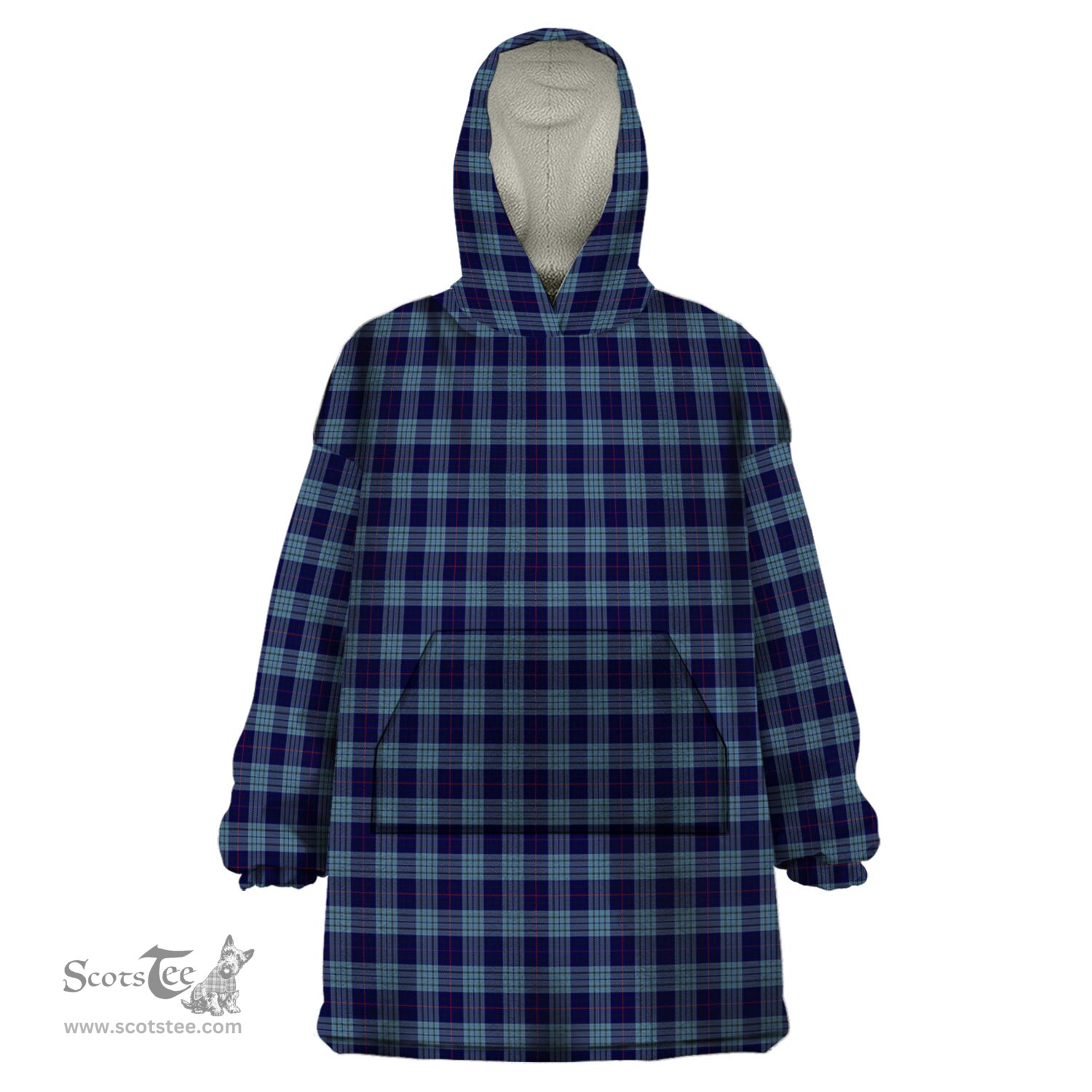 Scottish Roberts of Wales Clan Tartan Snuggie Hoodie Plaid Wearable Blanket Hoodie