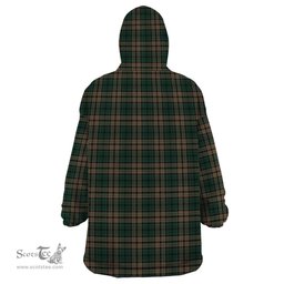 Scottish Sackett Clan Tartan Snuggie Hoodie Plaid Wearable Blanket Hoodie