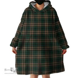 Scottish Sackett Clan Tartan Snuggie Hoodie Plaid Wearable Blanket Hoodie