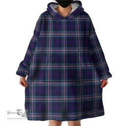 Scottish Nevoy Clan Tartan Snuggie Hoodie Plaid Wearable Blanket Hoodie