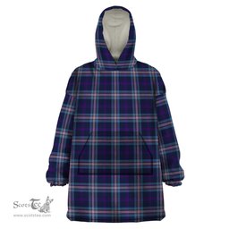Scottish Nevoy Clan Tartan Snuggie Hoodie Plaid Wearable Blanket Hoodie