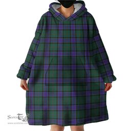Scottish Sinclair Hunting Modern Clan Tartan Snuggie Hoodie Plaid Wearable Blanket Hoodie