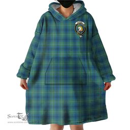 Scottish Oliphant Ancient Clan Family Crest Tartan Snuggie Hoodie Plaid Wearable Blanket Hoodie