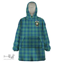 Scottish Oliphant Ancient Clan Family Crest Tartan Snuggie Hoodie Plaid Wearable Blanket Hoodie
