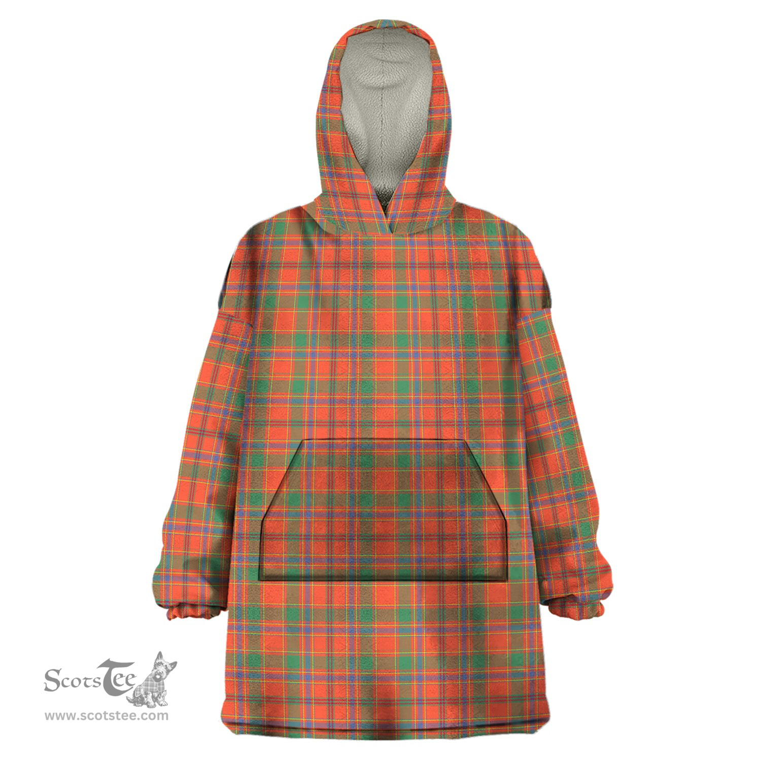 Scottish Munro Ancient Clan Tartan Snuggie Hoodie Plaid Wearable Blanket Hoodie