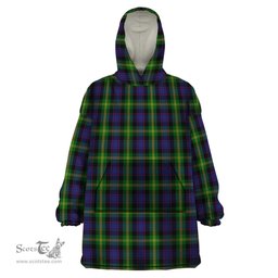Scottish Watson Clan Tartan Snuggie Hoodie Plaid Wearable Blanket Hoodie