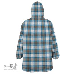 Scottish Stewart Muted Blue Clan Tartan Snuggie Hoodie Plaid Wearable Blanket Hoodie