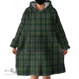 Scottish Scott Green Clan Tartan Snuggie Hoodie Plaid Wearable Blanket Hoodie