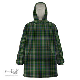 Scottish Scott Green Clan Tartan Snuggie Hoodie Plaid Wearable Blanket Hoodie