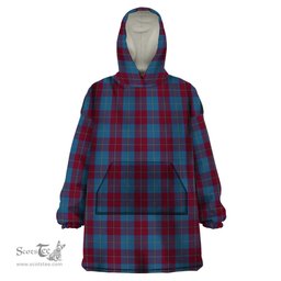 Scottish Reagan Clan Tartan Snuggie Hoodie Plaid Wearable Blanket Hoodie