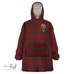 Scottish Sinclair Clan Family Crest Tartan Snuggie Hoodie Plaid Wearable Blanket Hoodie