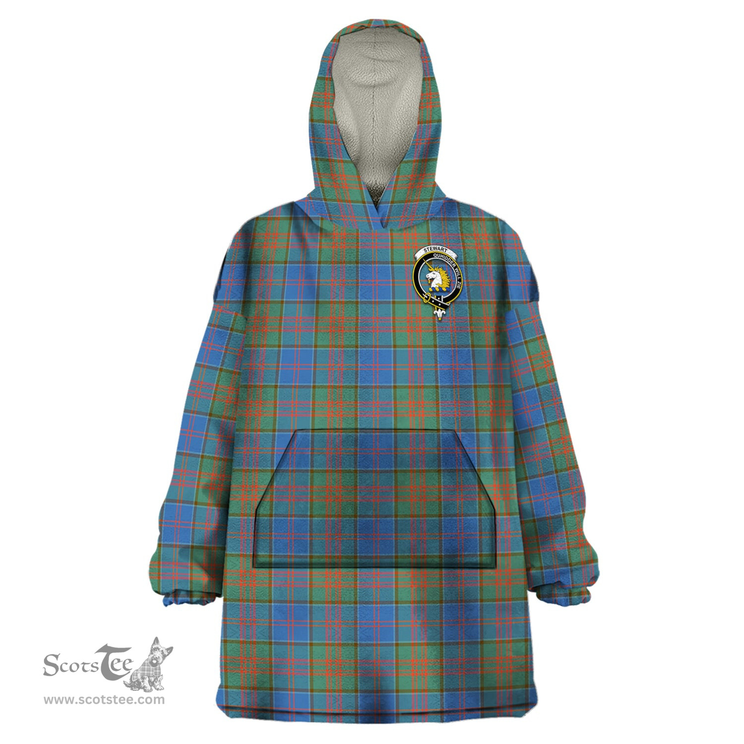 Scottish Stewart of Appin Hunting Ancient Clan Family Crest Tartan Snuggie Hoodie Plaid Wearable Blanket Hoodie