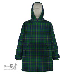 Scottish Princess Beatrice Hunting Clan Tartan Snuggie Hoodie Plaid Wearable Blanket Hoodie