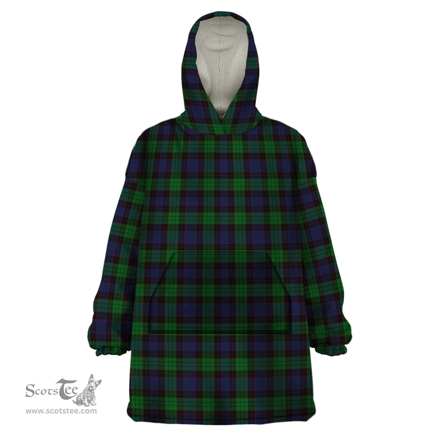 Scottish Stewart Old Clan Tartan Snuggie Hoodie Plaid Wearable Blanket Hoodie