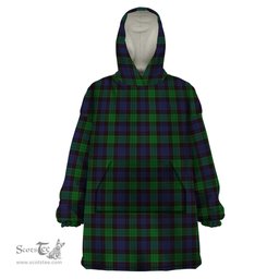 Scottish Stewart Old Clan Tartan Snuggie Hoodie Plaid Wearable Blanket Hoodie