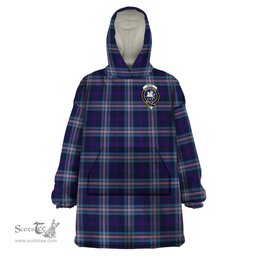 Scottish Nevoy Clan Family Crest Tartan Snuggie Hoodie Plaid Wearable Blanket Hoodie