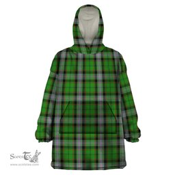 Scottish Moss Clan Tartan Snuggie Hoodie Plaid Wearable Blanket Hoodie