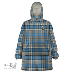 Scottish Napier Ancient Clan Family Crest Tartan Snuggie Hoodie Plaid Wearable Blanket Hoodie