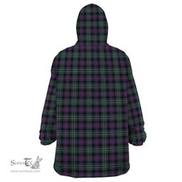 Scottish Rose Hunting Modern Clan Family Crest Tartan Snuggie Hoodie Plaid Wearable Blanket Hoodie