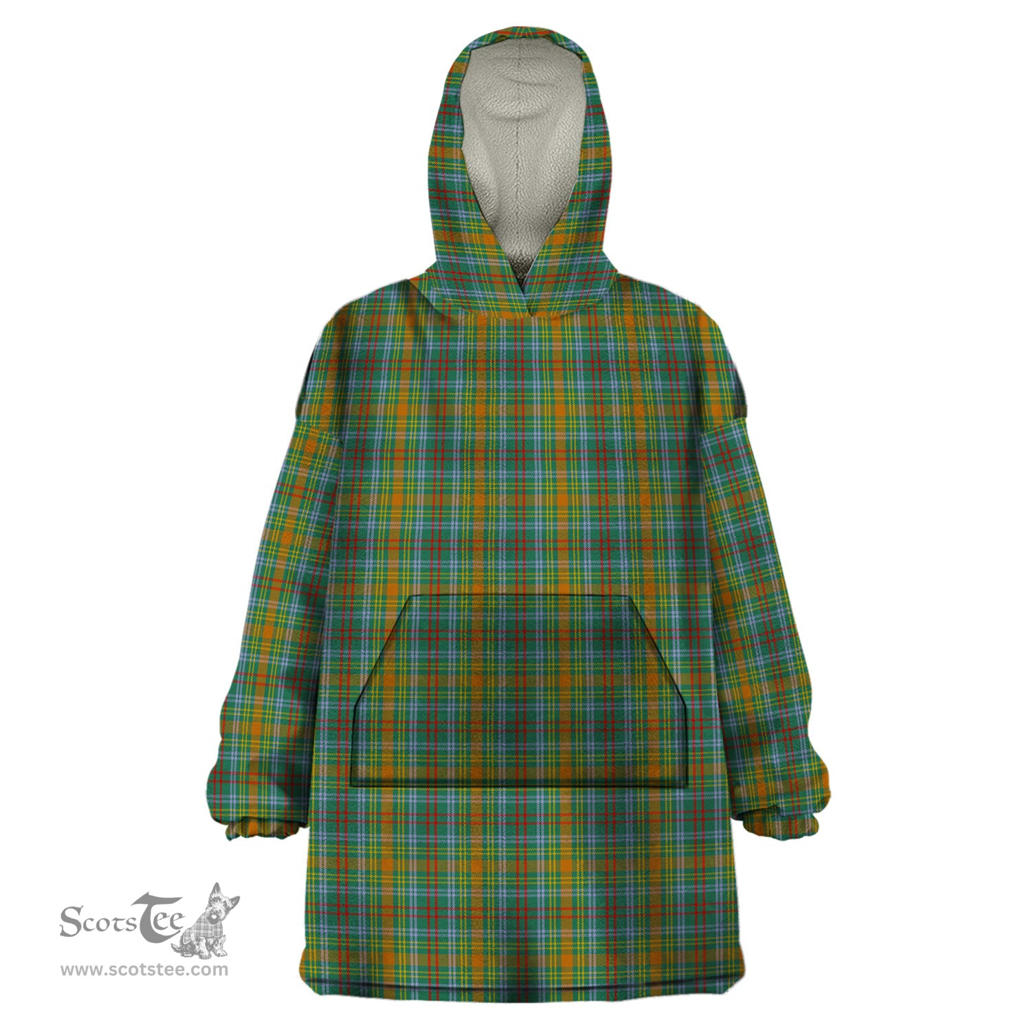 Scottish O'Brien Clan Tartan Snuggie Hoodie Plaid Wearable Blanket Hoodie