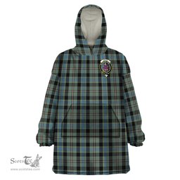 Scottish Ogilvie (Ogilvy) Hunting Clan Family Crest Tartan Snuggie Hoodie Plaid Wearable Blanket Hoodie