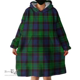 Scottish Stewart Old Modern Clan Tartan Snuggie Hoodie Plaid Wearable Blanket Hoodie