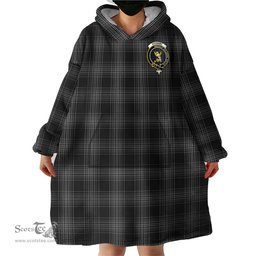 Scottish Stewart Mourning Clan Family Crest Tartan Snuggie Hoodie Plaid Wearable Blanket Hoodie