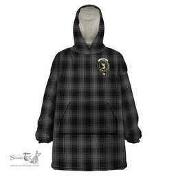 Scottish Stewart Mourning Clan Family Crest Tartan Snuggie Hoodie Plaid Wearable Blanket Hoodie