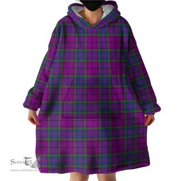 Scottish Wardlaw Modern Clan Tartan Snuggie Hoodie Plaid Wearable Blanket Hoodie