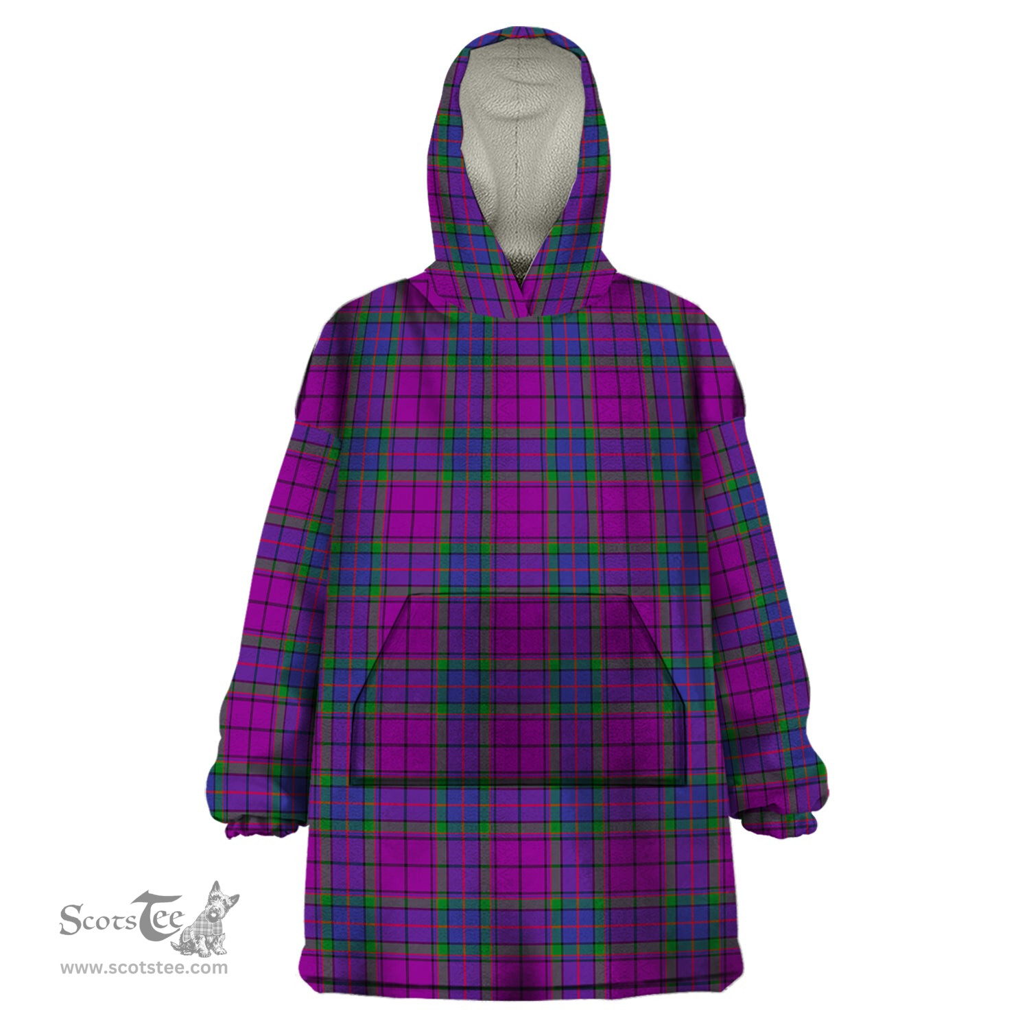 Scottish Wardlaw Modern Clan Tartan Snuggie Hoodie Plaid Wearable Blanket Hoodie