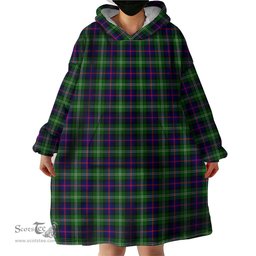 Scottish Sutherland Modern Clan Tartan Snuggie Hoodie Plaid Wearable Blanket Hoodie