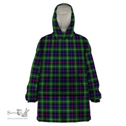 Scottish Sutherland Modern Clan Tartan Snuggie Hoodie Plaid Wearable Blanket Hoodie