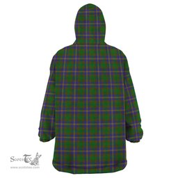 Scottish Strange of Balkaskie Clan Tartan Snuggie Hoodie Plaid Wearable Blanket Hoodie